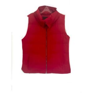 Talbots Red Duck Down filled Puffer Vest Sz M